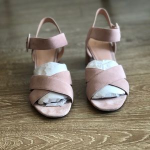 J. Crew sandal in pink suede